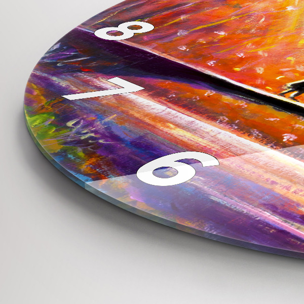 Kerek fali üvegóra Pár az erdőben