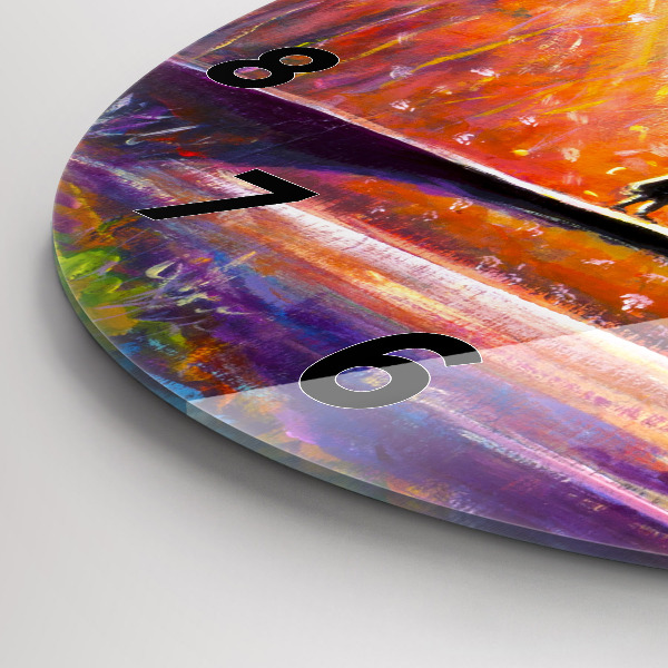 Kerek fali üvegóra Pár az erdőben