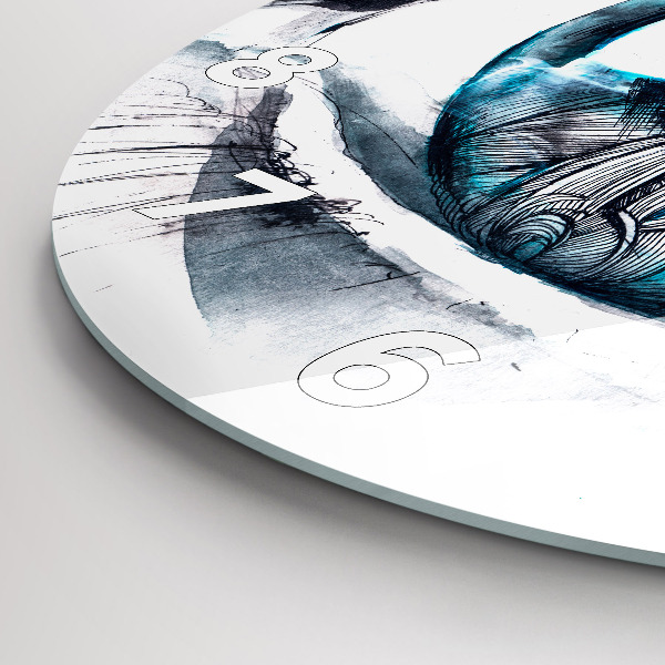 Kerek fali üvegóra Wolf Eye Illusztráció