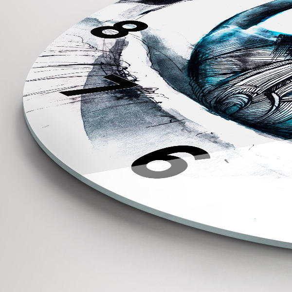 Kerek fali üvegóra Wolf Eye Illusztráció