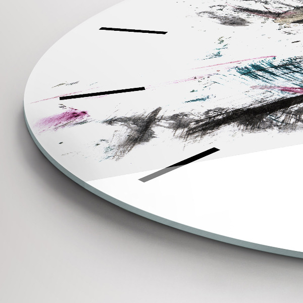 Kerek fali üvegóra Festett farkasprofil