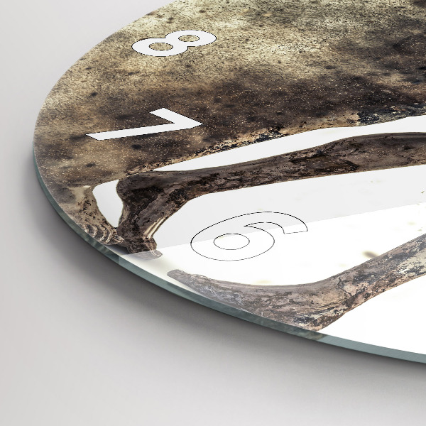 Kerek fali üvegóra Absztrakt homok emberek