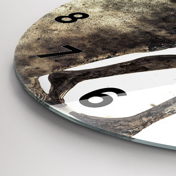 Kerek fali üvegóra Absztrakt homok emberek