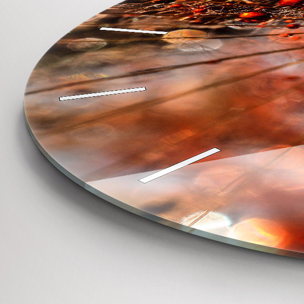 Kerek fali üvegóra Pitypang harmattal