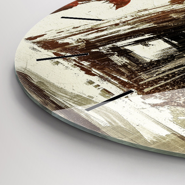 Kerek fali üvegóra Nő egy esős éjszakán