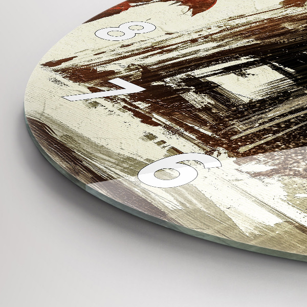 Kerek fali üvegóra Nő egy esős éjszakán