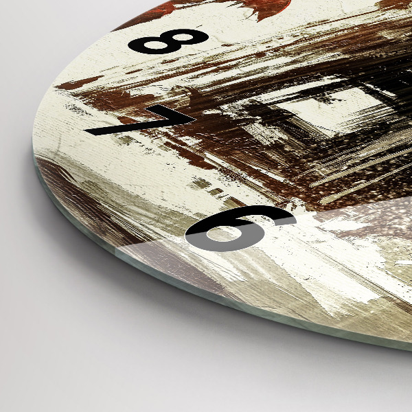 Kerek fali üvegóra Nő egy esős éjszakán