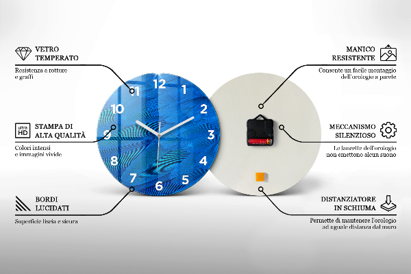 Kerek fali üvegóra Geometriai minta