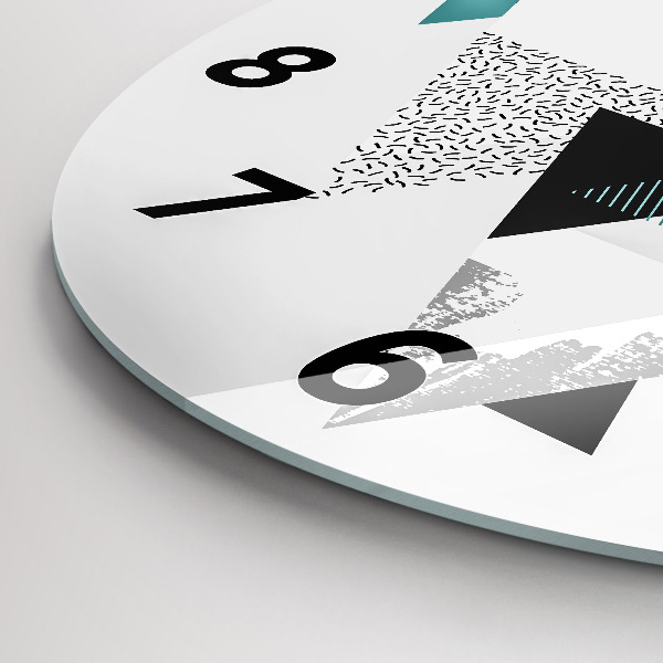 Kerek fali üvegóra Geometriai minta