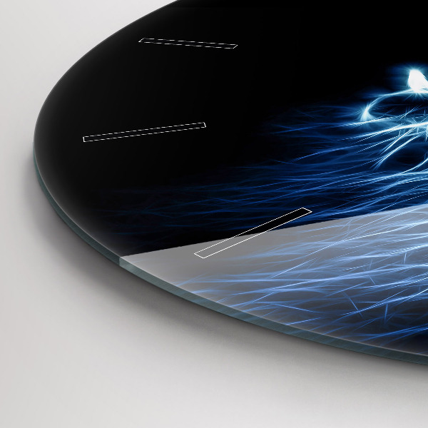 Kerek fali üvegóra Vad oroszlán