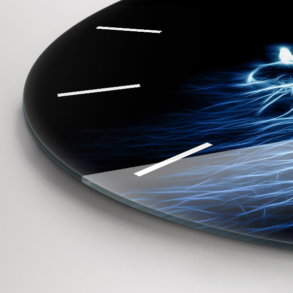 Kerek fali üvegóra Vad oroszlán