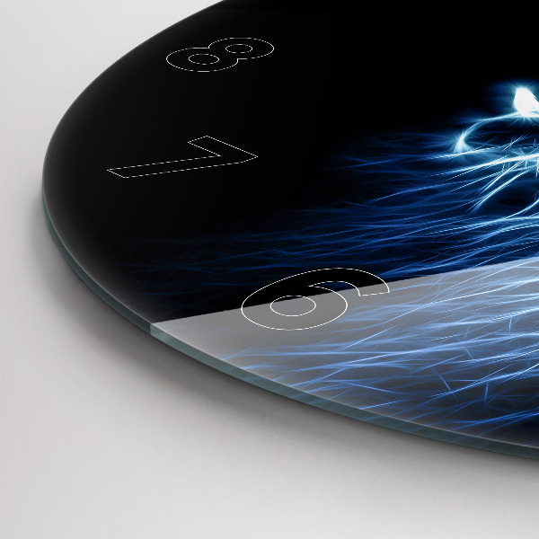 Kerek fali üvegóra Vad oroszlán