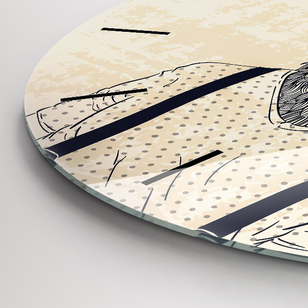 Kerek fali üvegóra Absztrakt szarvas