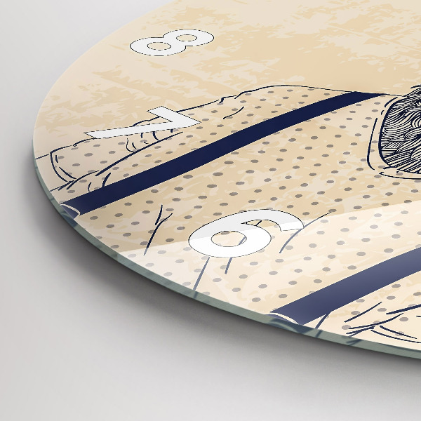 Kerek fali üvegóra Absztrakt szarvas