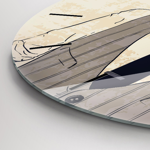 Kerek fali üvegóra Szakállas férfi