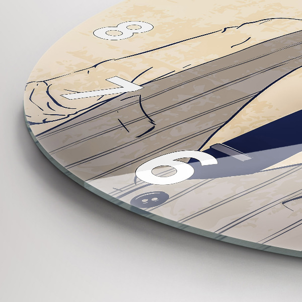 Kerek fali üvegóra Szakállas férfi