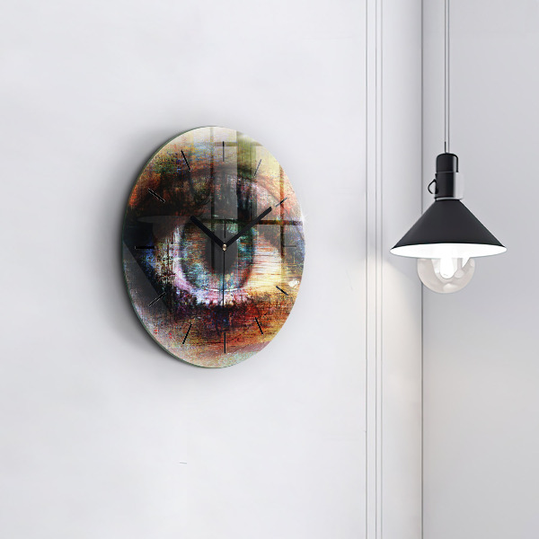 Kerek fali üvegóra Street Art Eye