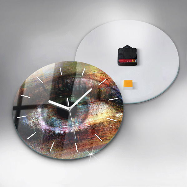 Kerek fali üvegóra Street Art Eye