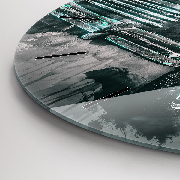 Kerek fali üvegóra Old School Car