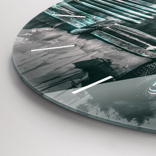 Kerek fali üvegóra Old School Car