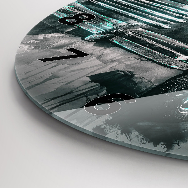 Kerek fali üvegóra Old School Car