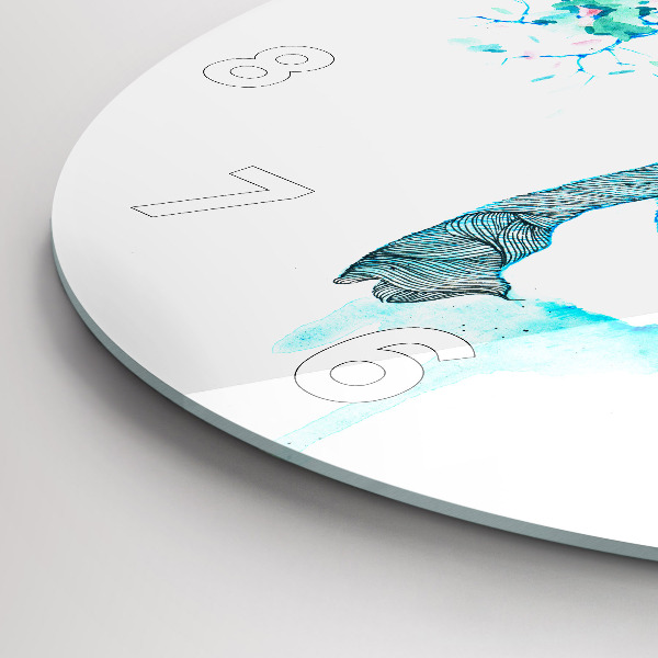 Kerek fali üvegóra Szarvas illusztráció