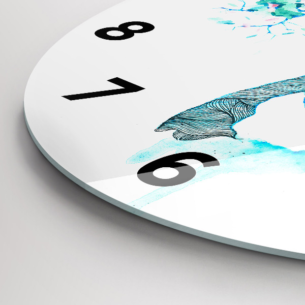 Kerek fali üvegóra Szarvas illusztráció