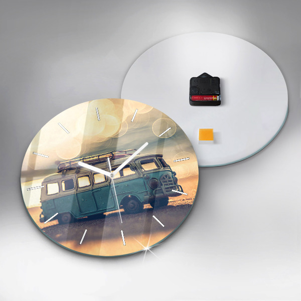 Kerek fali üvegóra Lakókocsi a tengerparton
