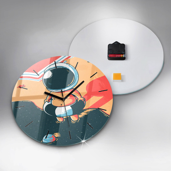 Kerek fali üvegóra Baba űrhajós