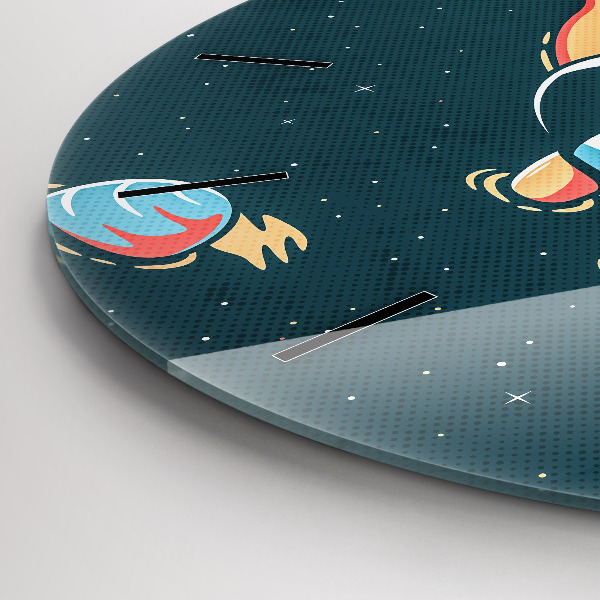 Kerek fali üvegóra Baba űrhajós