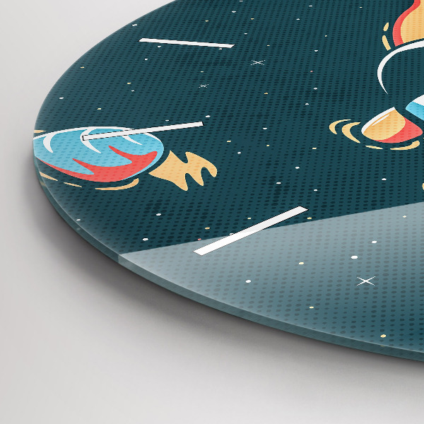 Kerek fali üvegóra Baba űrhajós