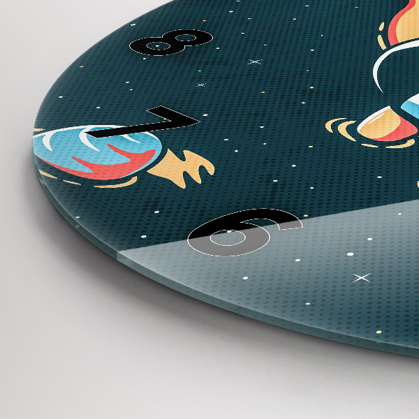 Kerek fali üvegóra Baba űrhajós