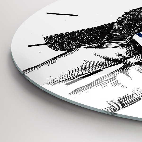 Kerek fali üvegóra Kutya az emberi testben