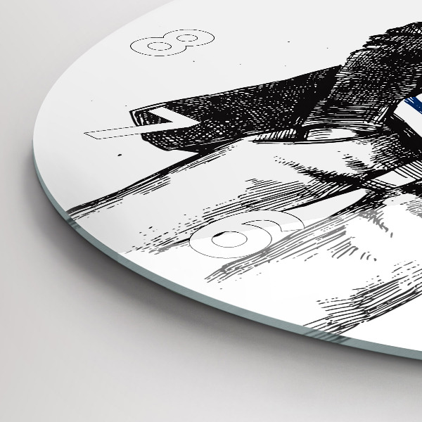 Kerek fali üvegóra Kutya az emberi testben