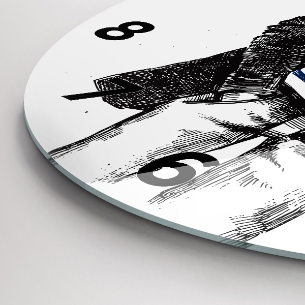 Kerek fali üvegóra Kutya az emberi testben