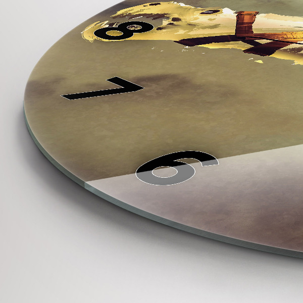 Kerek fali üvegóra Sárkánylovas illusztráció