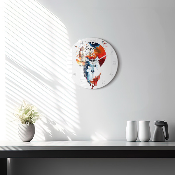 Kerek fali üvegóra A farkas és a telihold