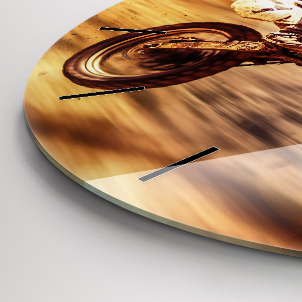 Kerek fali üvegóra Motocross Enduro