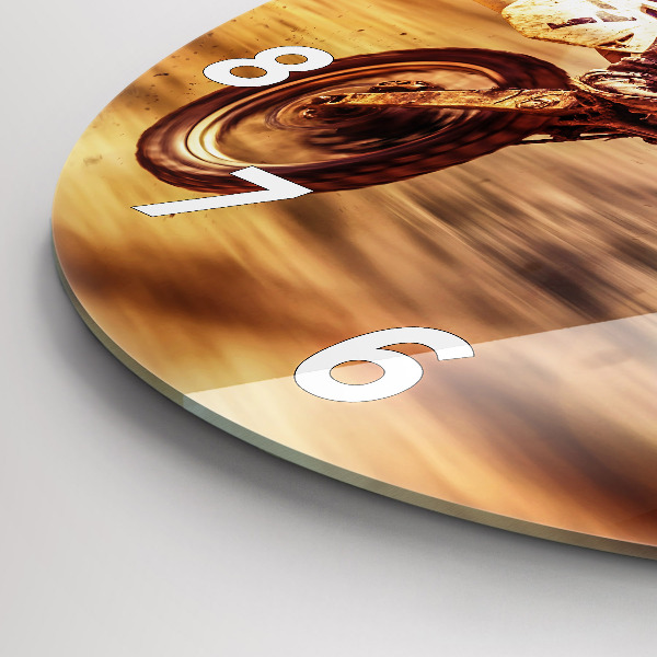 Kerek fali üvegóra Motocross Enduro