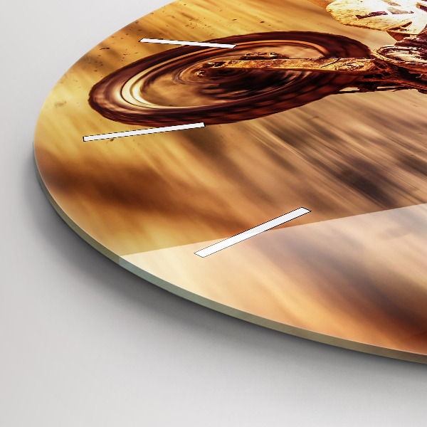 Kerek fali üvegóra Motocross Enduro