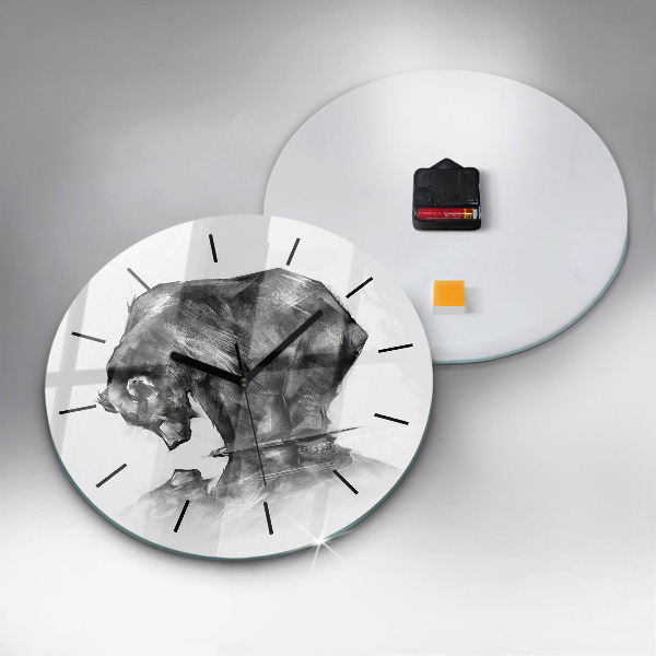 Kerek fali üvegóra Rajzfilm medve