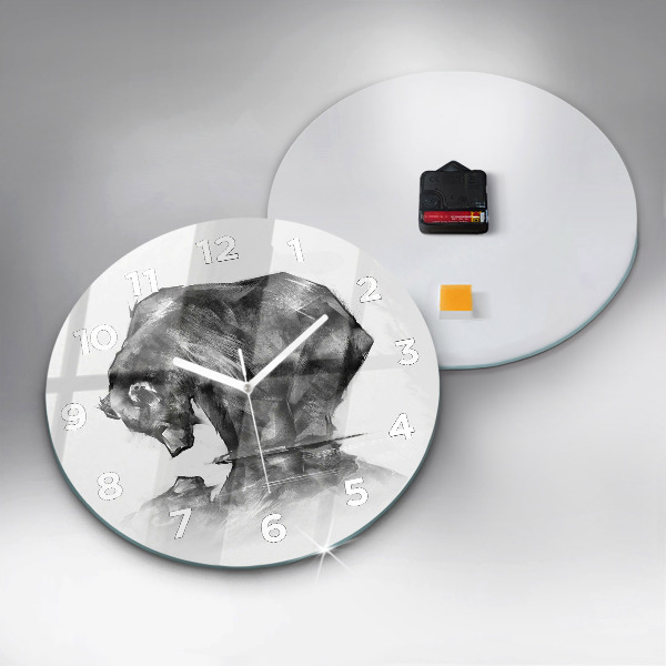 Kerek fali üvegóra Rajzfilm medve