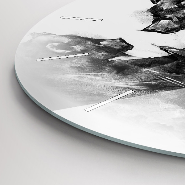 Kerek fali üvegóra Rajzfilm medve