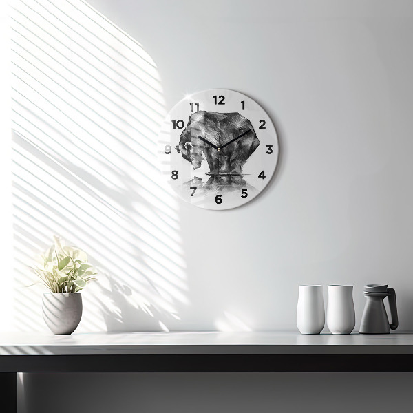 Kerek fali üvegóra Rajzfilm medve