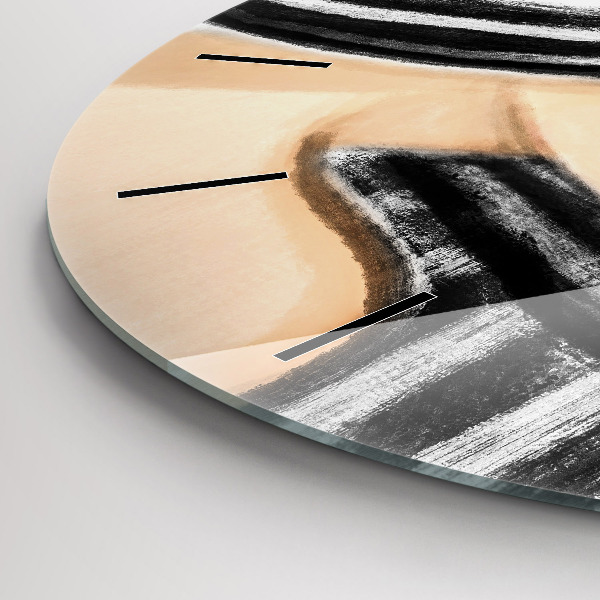 Kerek fali üvegóra Fekete-fehér nő