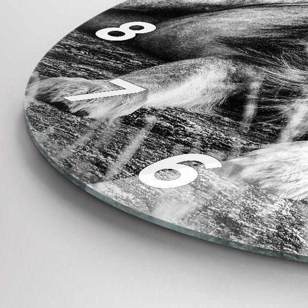 Kerek fali üvegóra Absztrakció - Oroszlán