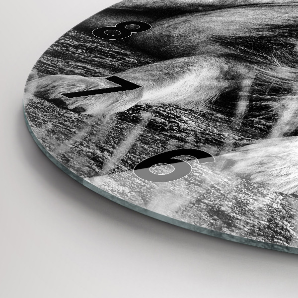 Kerek fali üvegóra Absztrakció - Oroszlán