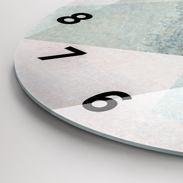 Kerek fali üvegóra Háromszögek absztrakt textúra