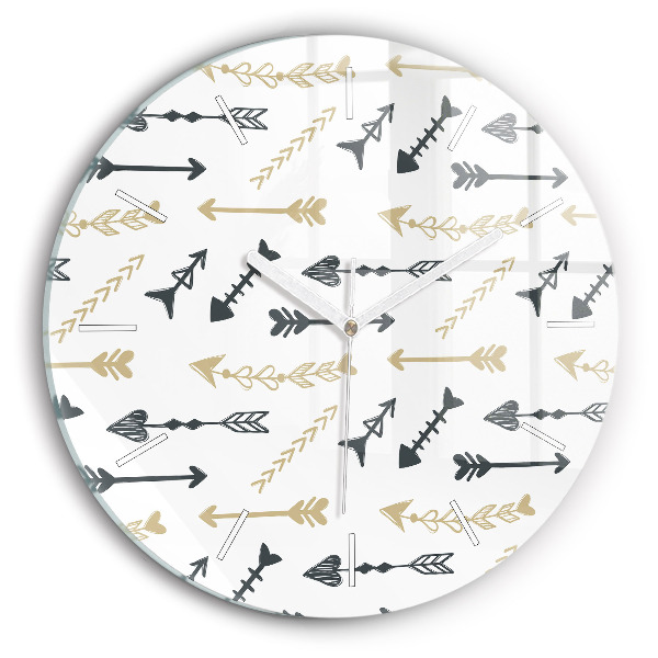 Kerek fali üvegóra Geometrikus csípő minta