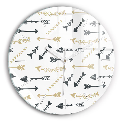 Kerek fali üvegóra Geometrikus csípő minta